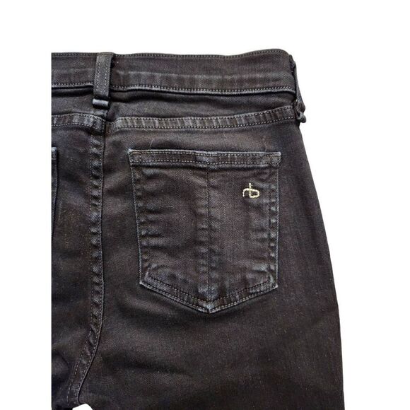 Rag & Bone women's Jeans High-Rise Skinny Black stretch denim size 25x29.5 - Picture 3 of 11